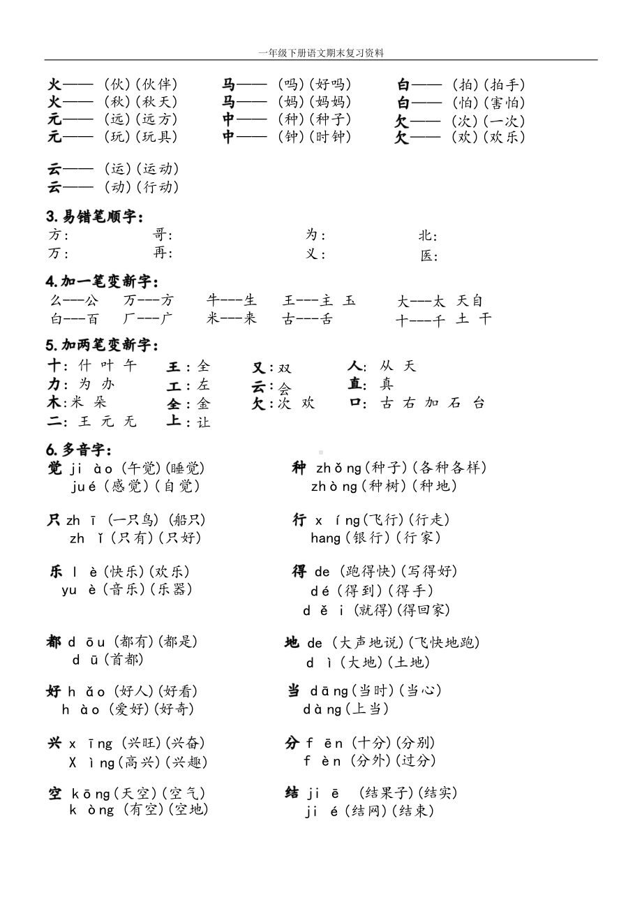 部编版一下语文期末复习资料整理完整版.pdf_第2页