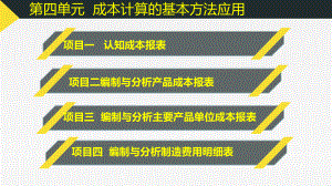 《成本会计》（第3版）课件4.3编制与分析主要产品单位成本报表.pptx