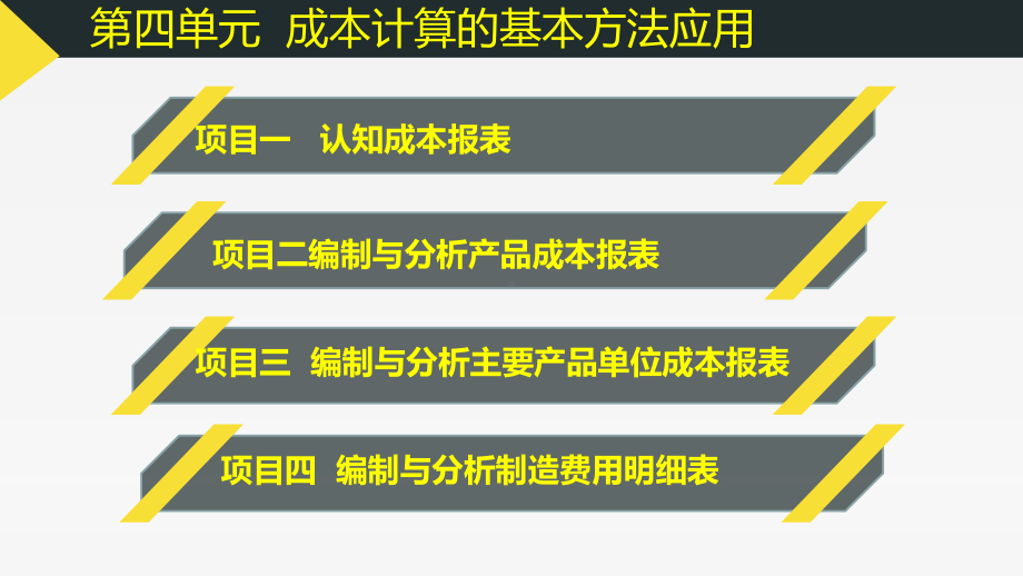 《成本会计》（第3版）课件4.3编制与分析主要产品单位成本报表.pptx_第1页