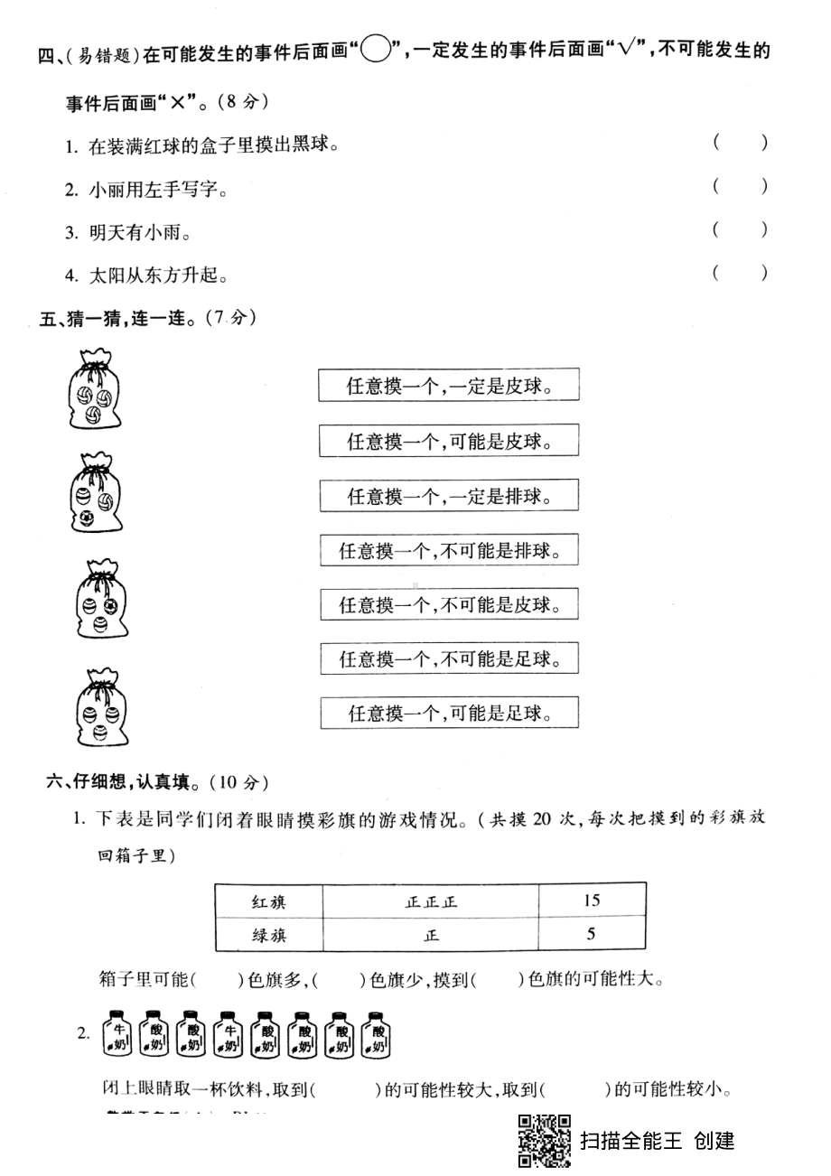 五年级上册数学试题-第四单元考点梳理集训卷（pdf版无答案）人教新课标.pdf_第3页