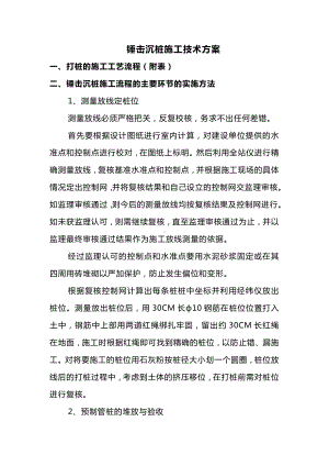 锤击沉桩施工技术方案.docx