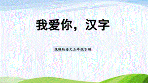 2022-2023部编版语文五年级上册《我爱你汉字》课件.pptx