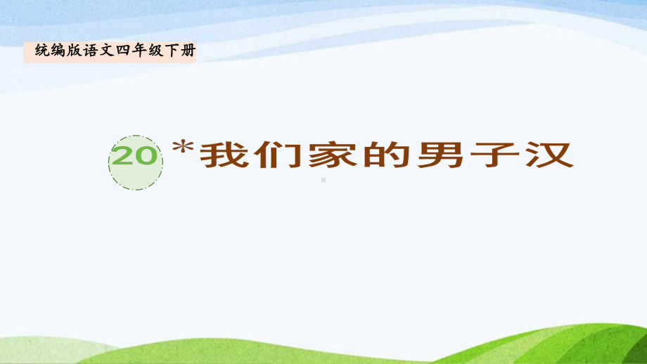 2022-2023部编版语文四年级下册《语文统编四（下）第6单元第20课《我们家的男子汉》》课件.pptx_第1页