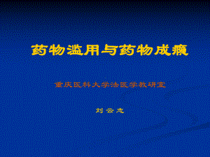 医学精品课件：13 药物滥用与吸毒成瘾.ppt