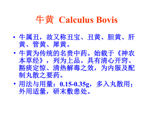 医学精品课件：牛黄.ppt