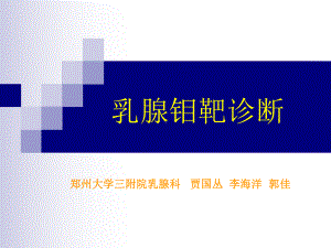 医学精品课件：乳腺钼靶诊断.ppt