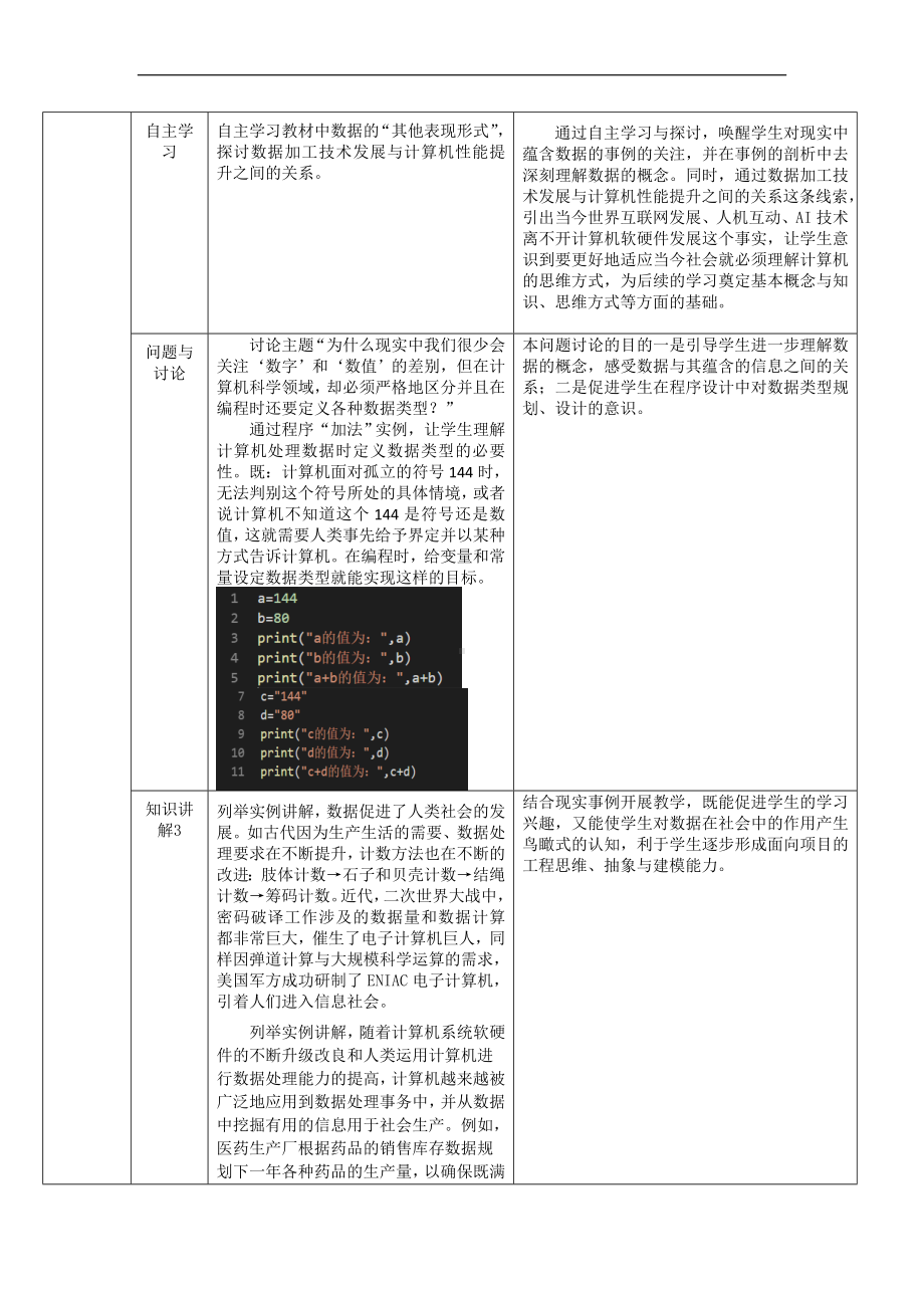 1.1 数据 教学设计（表格式）-2023新浙教版《高中信息技术》选择性必修第一册.doc_第2页