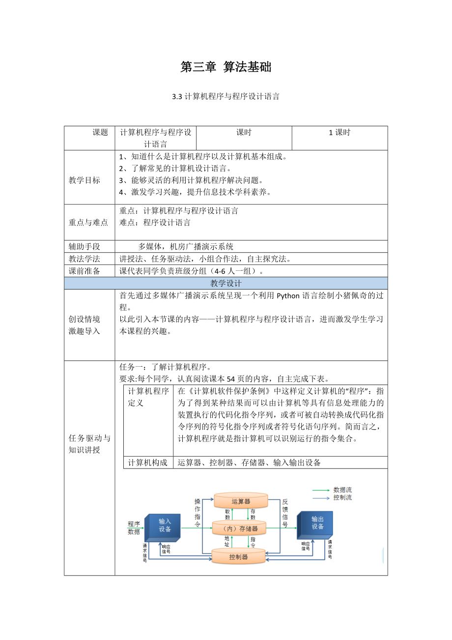 doc小猪佩奇 py3 3计算机程序和程序设计语言 ppt