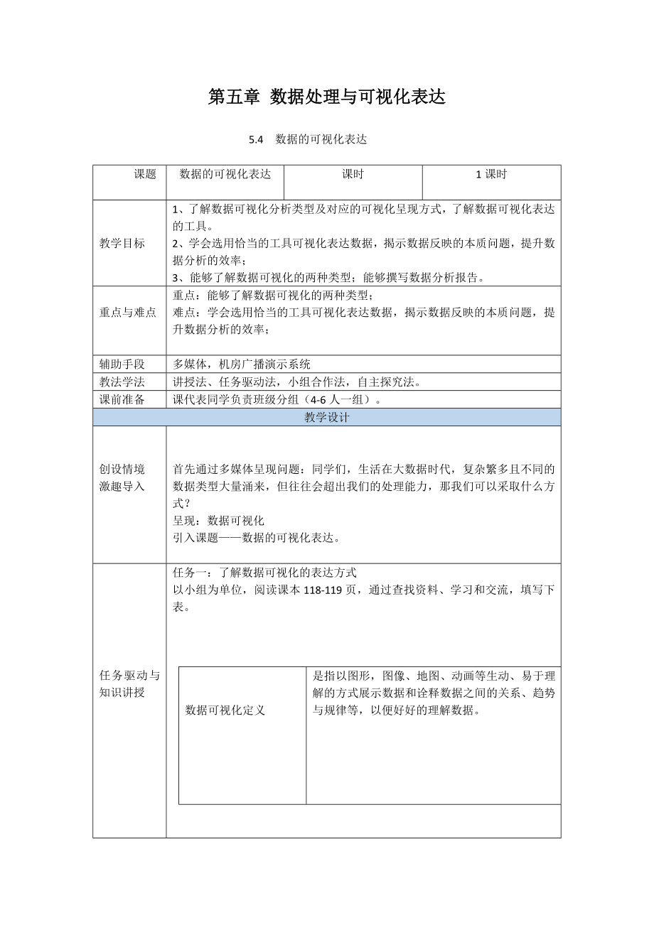 5.4 数据的可视化表达 ppt课件(含教案+练习(含答案）+程序素材）-新粤教版（2019）《高中信息技术》必修第一册.rar