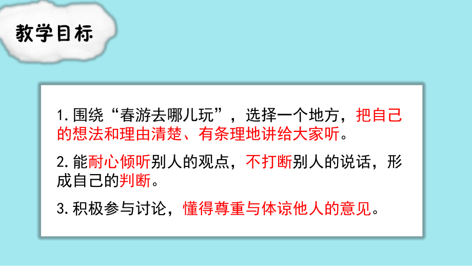 部编版三年级下册语文（教学课件）口语交际春游去哪儿玩.pptx_第3页