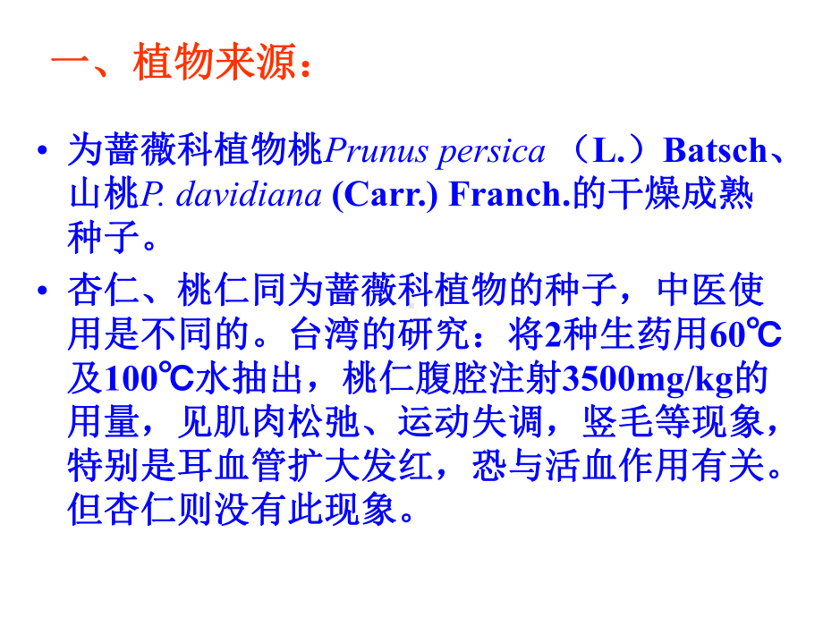 医学精品课件：桃仁.ppt_第2页