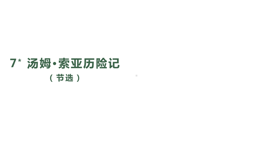 部编版六年级下册语文（教学课件）7.汤姆·索亚历险记（节选）.pptx_第2页