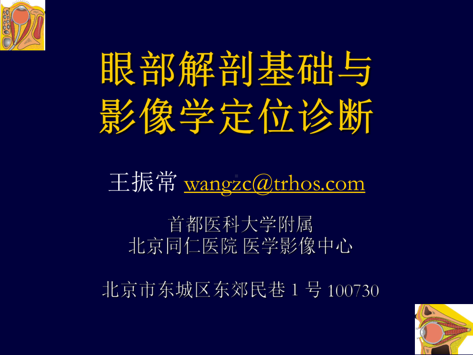 医学精品课件：眼眶解剖基础与影像学定位诊断.ppt_第1页