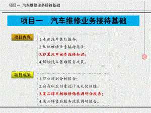 《汽修维修业务接待实务》课件项目1--任务1-实训1：认识汽车售后服务品牌.ppt