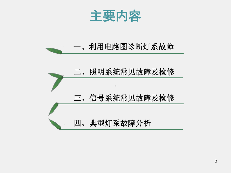 《汽车车身电控技术》课件21 灯光系统故障检修.ppt_第2页