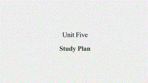 《实用任务型学术写作》课件Unit 5 Study Plan.pptx