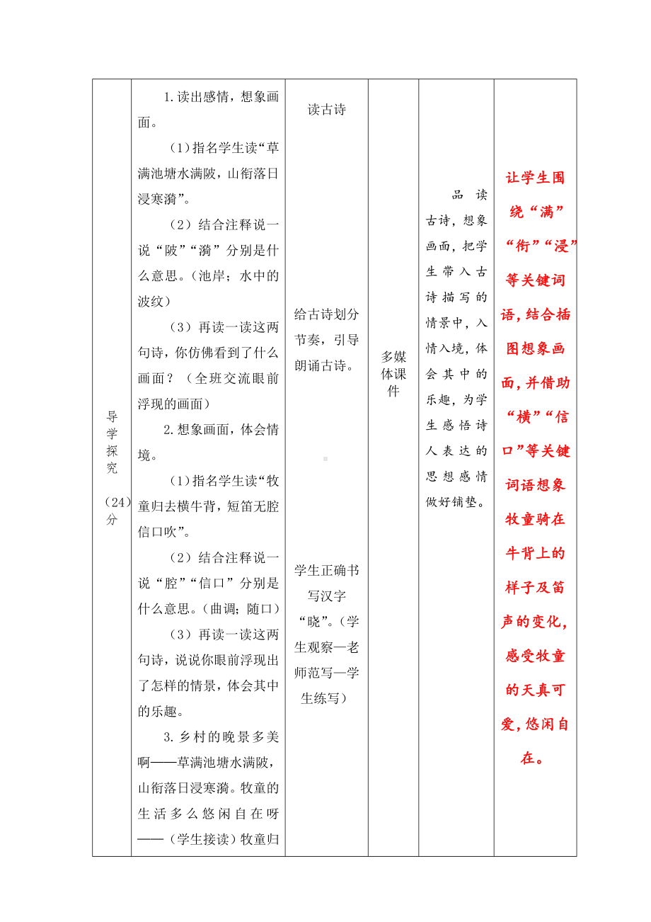 部编版五年级语文下册古诗三首第3课时《村晚》教案.docx_第2页