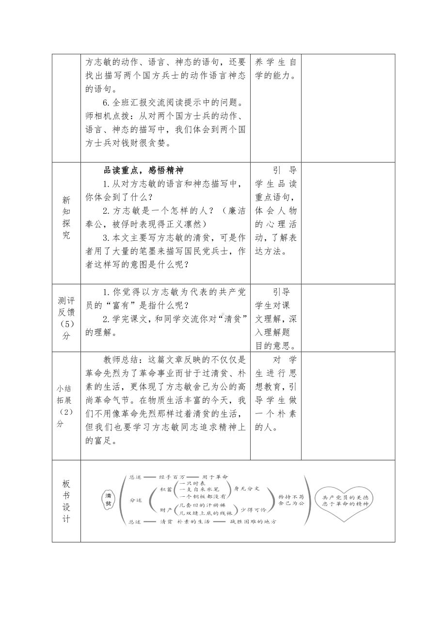 实验学校部编版五年级语文下册第四单元第12课《清贫》教案.docx_第2页