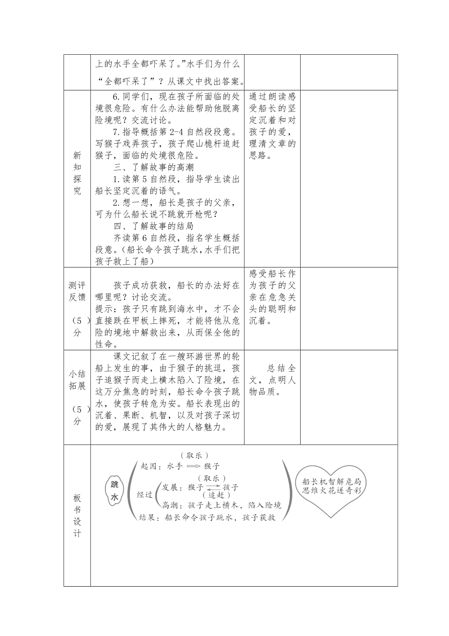 五年级语文下册第17课部编版《跳水》教学设计（第2课时）.docx_第2页