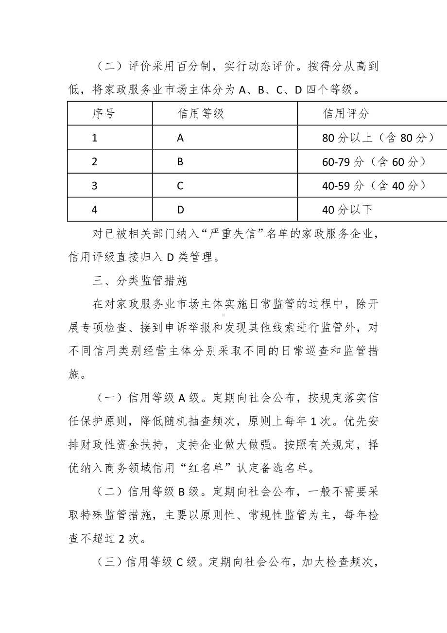 家政服务业市场主体信用分级分类监管实施细则.docx_第2页