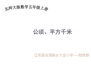 五年级上册数学课件-6.3 公顷.平方千米 ︳北师大版 (共22张PPT)(1).ppt