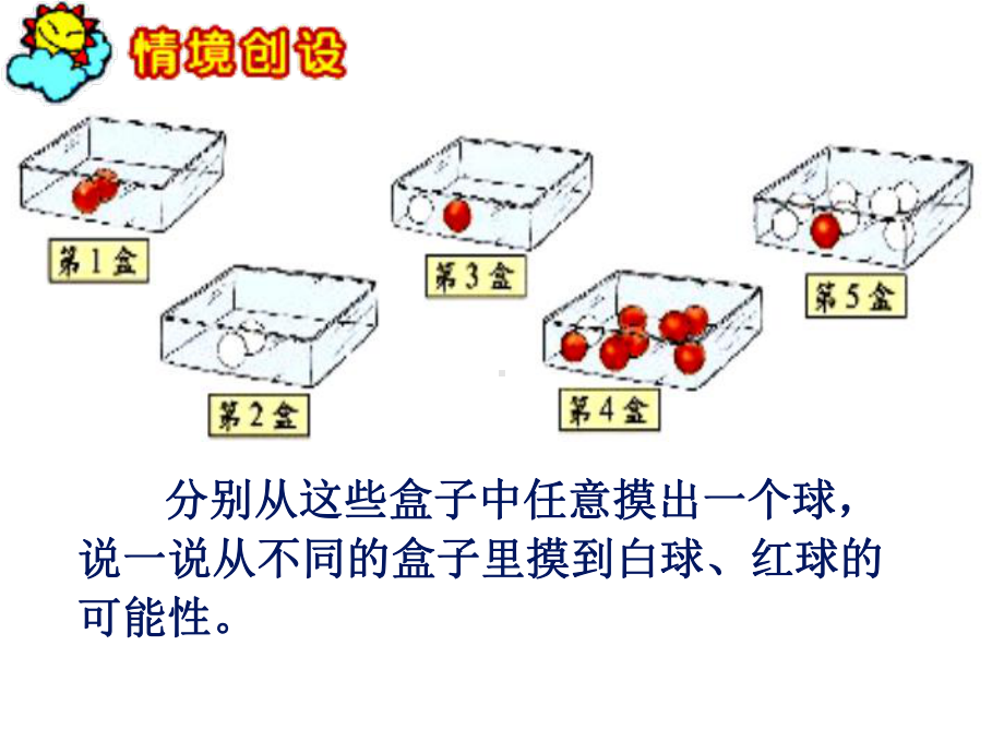 五年级上册数学课件-7.2 摸球游戏 可能性的大小｜北师大版(共13张PPT).ppt_第2页