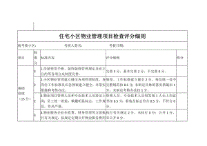 住宅小区物业管理项目检查评分细则.docx