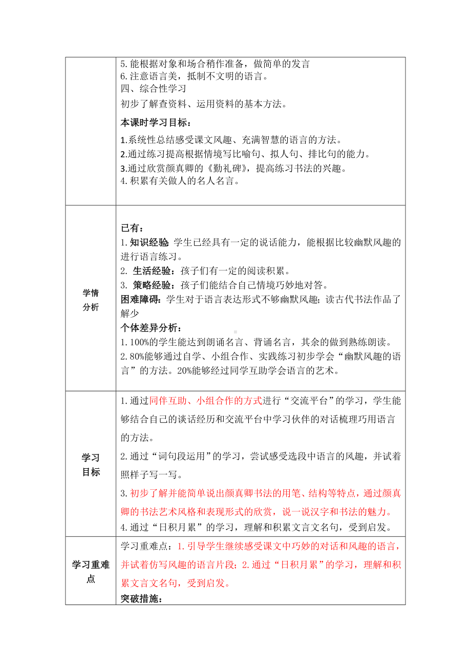 部编版五年级语文下册第八单元《语文园地八》教案定稿.doc_第2页