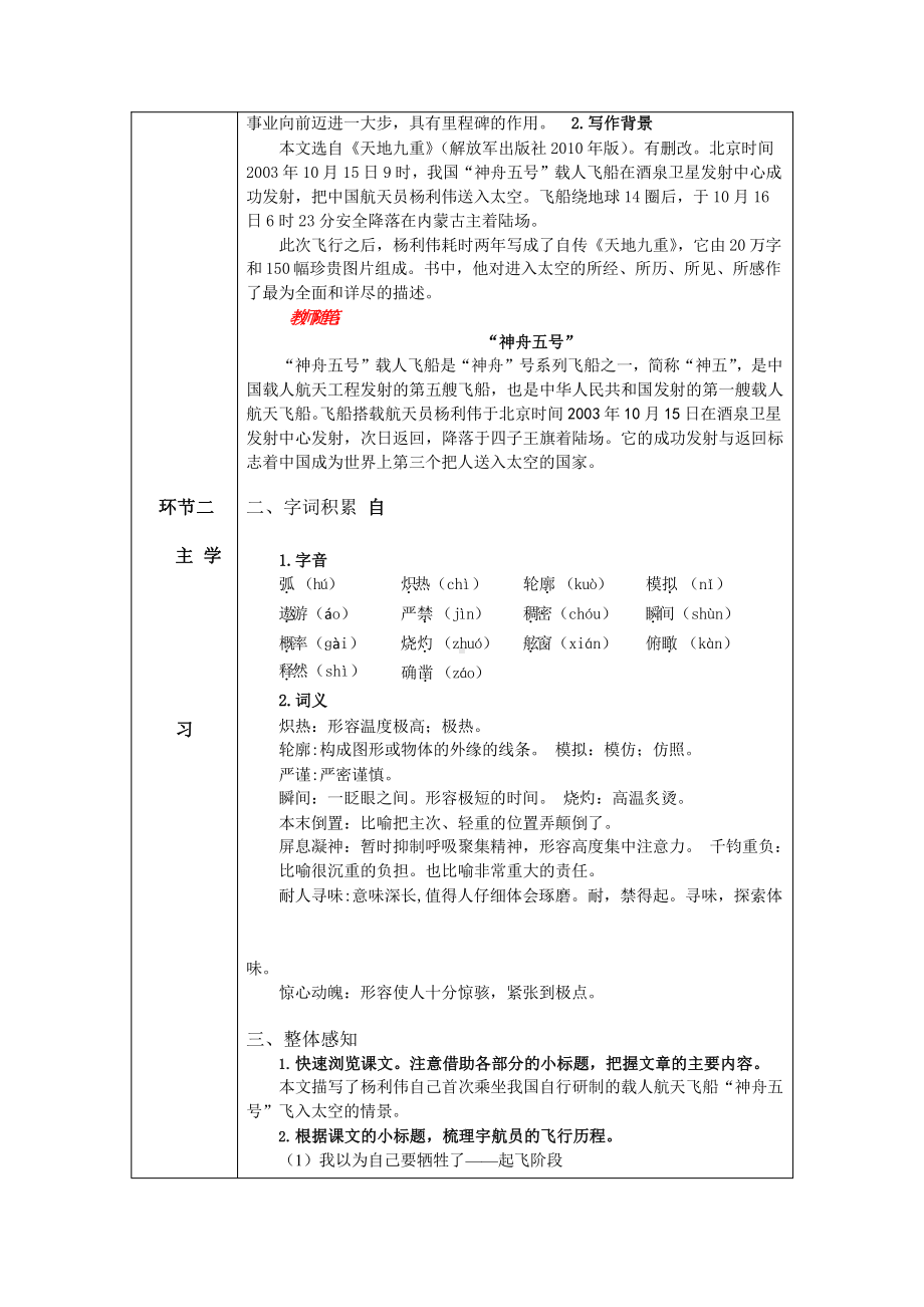 22 太空一日 教学方案-七年级语文下册.pptx_第2页