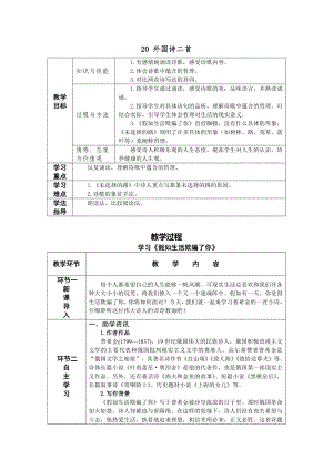 19 外国诗二首 教案-七年级语文下册.pdf