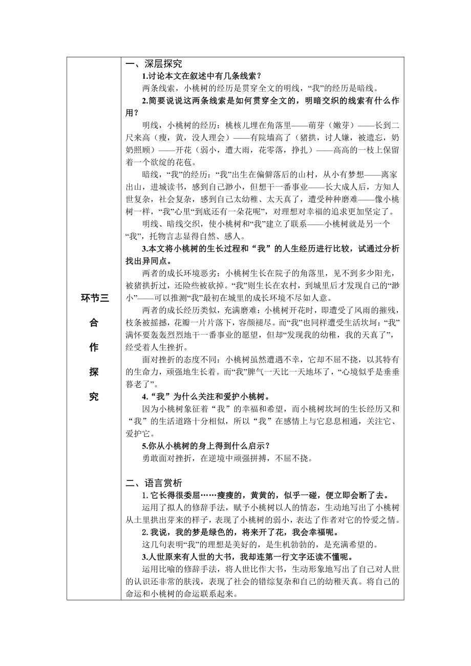 18 一棵小桃树 教案-七年级语文下册.pdf_第3页