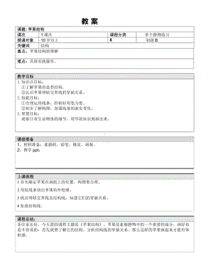 五年级上册美术课外班教案-苹果 全国通用.doc