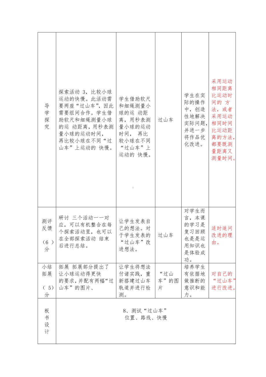 杭州市2022-2023新教科版三年级科学下册第一单元第8课《测试过山车》教案.docx_第2页