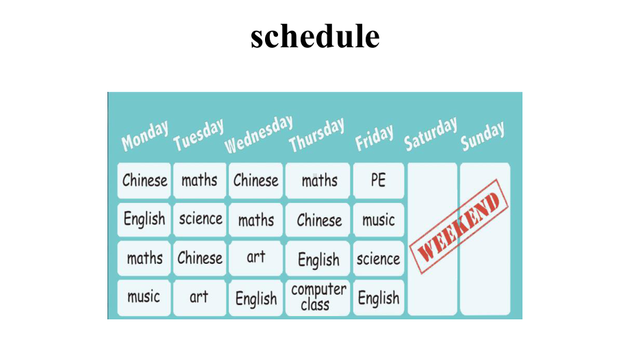 五年级上册英语课件-Unit 2 My week B Read and write 人教PEP版(共23张PPT).pptx_第2页