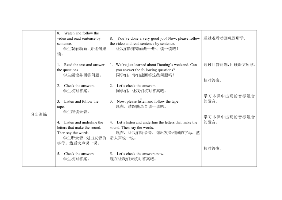 五年级上册英语教案Module 3 Unit 2 Daming took a photo of his father外研社（三起）.doc_第3页