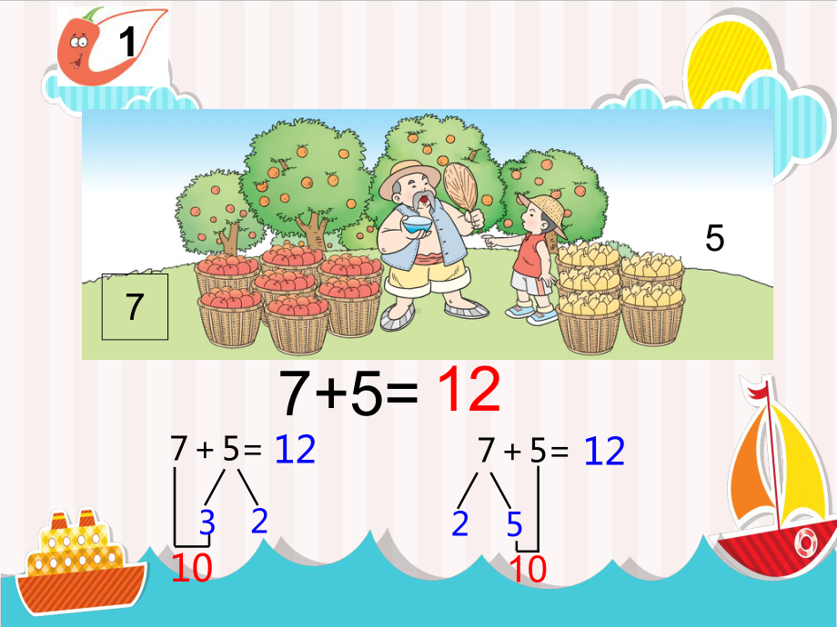 一年级上册数学课件-2.2 7,6加几 ︳西师大版 (共13张PPT).pptx_第3页