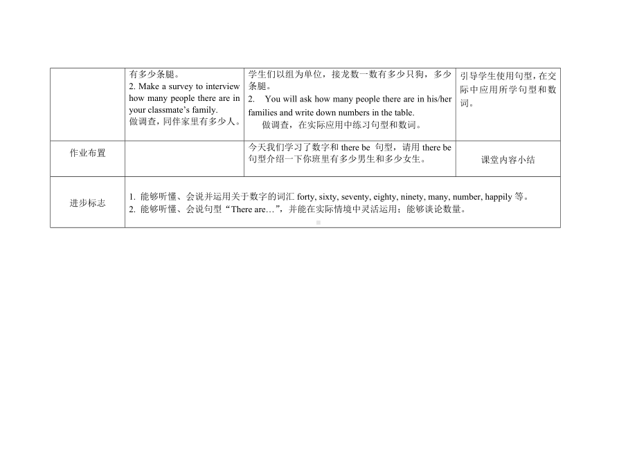 五年级上册英语教案Module 5 Unit 2 There are forty外研社（三起）.doc_第3页