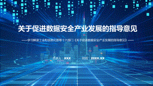 学习解读2023年关于促进数据安全产业发展的指导意见教育专题ppt.pptx