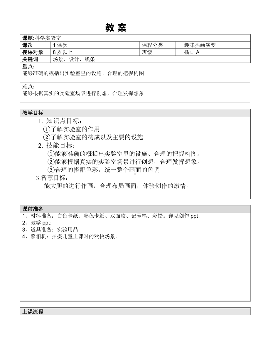 五年级上册美术课外班教案-实验室 全国通用.doc_第1页