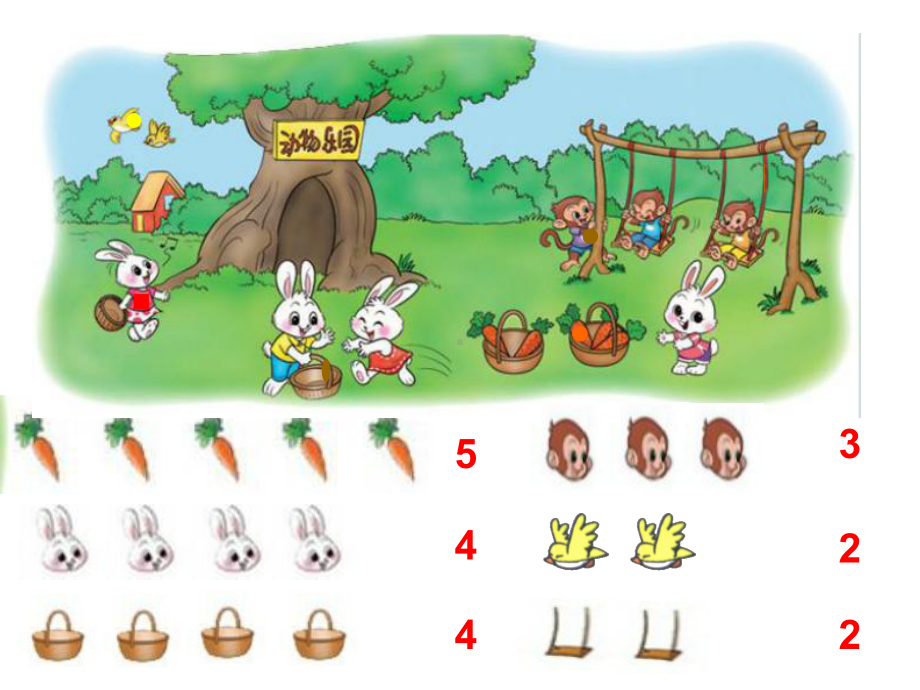 一年级上册数学课件-1.6 动物乐园 ｜北师大版(共18张PPT).ppt_第3页