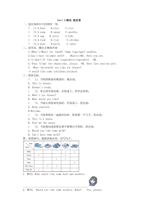 四年级上册英语试题-Unit 5 safty人教（新起点）含答案.doc