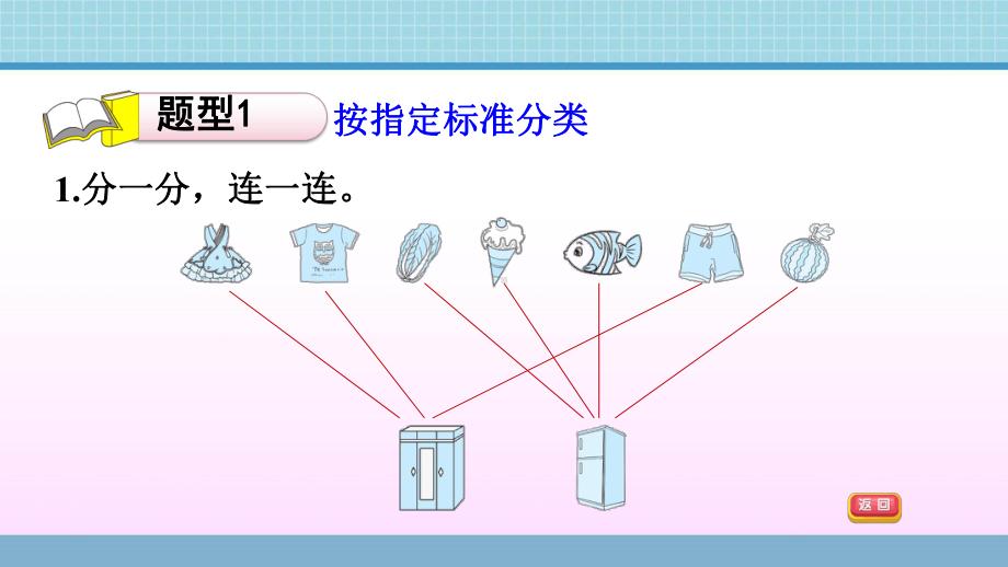 一年级上册数学作业课件 -第二单元 第2课时 分类的练习青岛版(共7张PPT).ppt_第3页