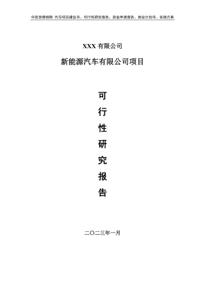 新能源汽车有限公司项目可行性研究报告申请备案.doc