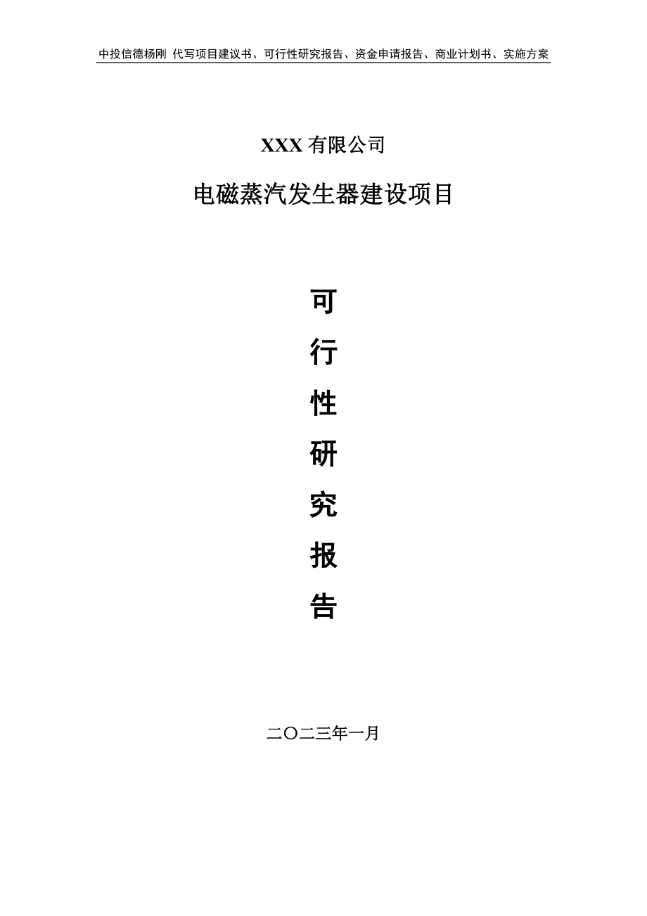 电磁蒸汽发生器建设项目可行性研究报告建议书.doc_第1页