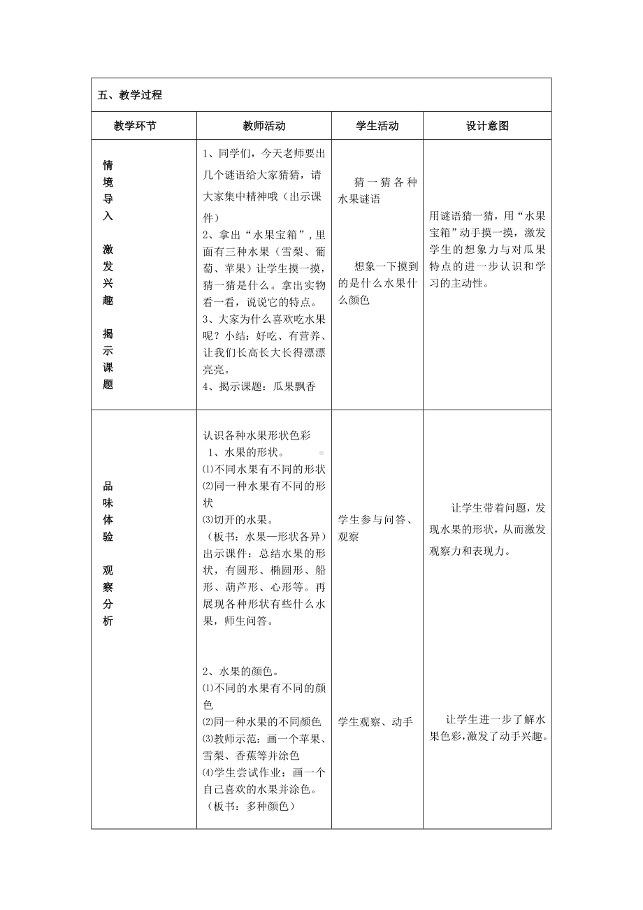 二年级上册美术教案-第4课 瓜果飘香｜冀教版.doc_第2页