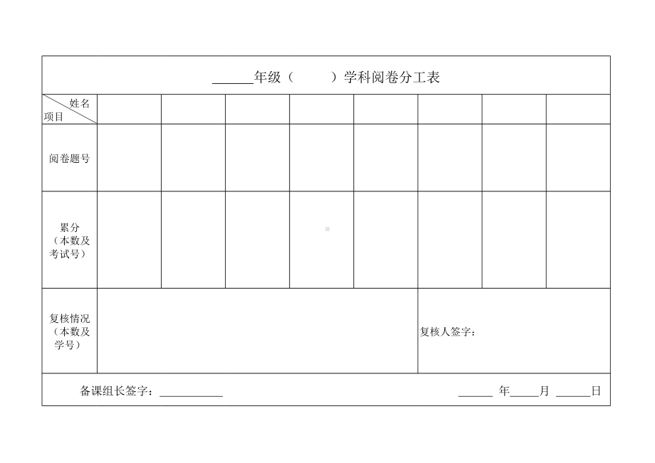 学校阅卷分工表.xls_第2页