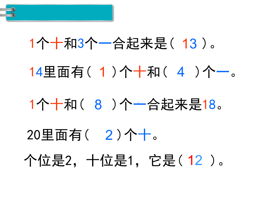 人教版一年级数学上册 第6单元11～20各数的认识 第3课时 10加几、十几加几及相应的减法.ppt_第3页