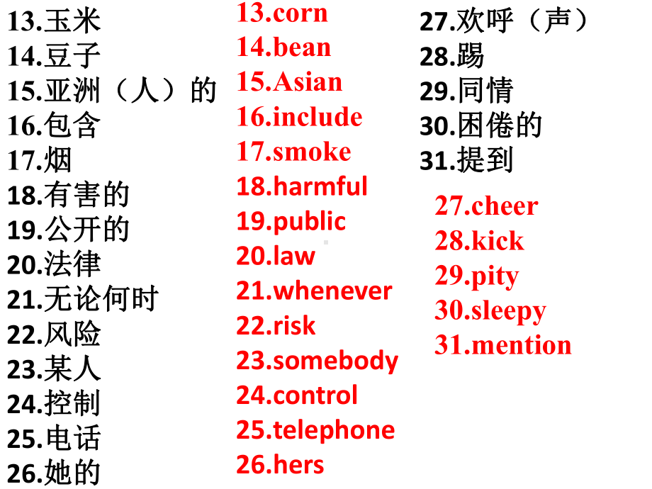 2021年冀教版中考英语九年级黑体单词（ppt课件）.pptx_第3页