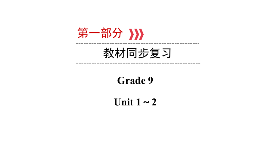 （教材同步复习）第1部分 Grade 9 Unit 1~2 2021年中考英语复习（ppt课件）（云南）.pptx_第1页