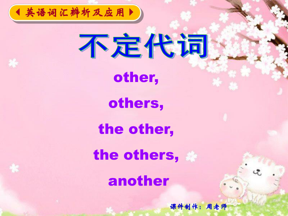 2022年中考英语一轮复习other, the other, others, the others, another 辨析（ppt课件）.pptx_第1页